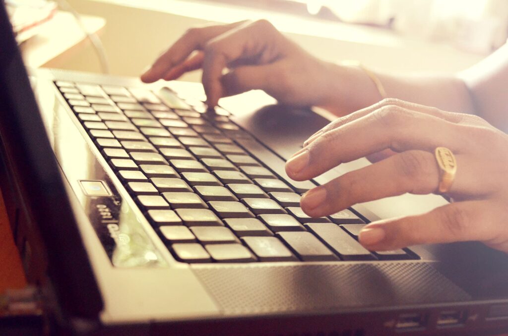 hands laptop hires