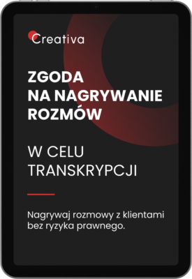 Mockup zgoda na nagrywanie rozmow